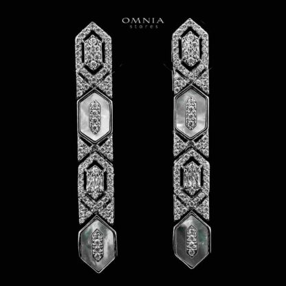 Omnia Raya Bridal Full Set Accessories in High Quality Zircon Stone in Rhodium Plated - Image 5
