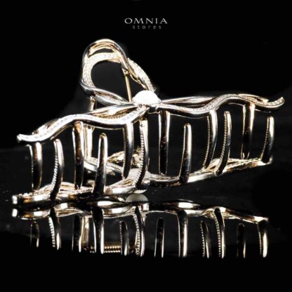 Omnia Luluwa Light Gold Hair Clip in High Quality Zircon Stone In Rhodium Plated - Image 2
