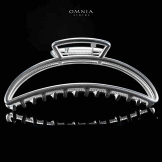 Omnia Talia Silver Hair Clip with High Quality Rhodium Plated