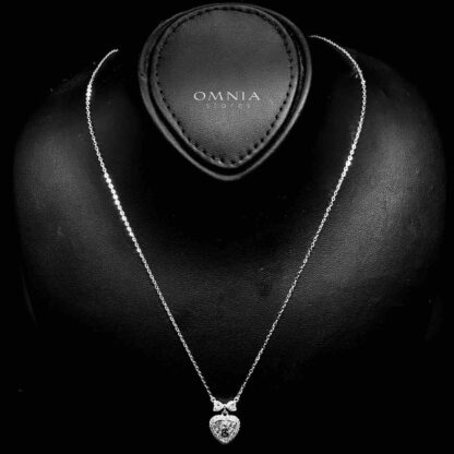 Omnia Tuhfa Silver Necklace in 925 Silver with High-Quality White Ice Cut Stones - Image 2