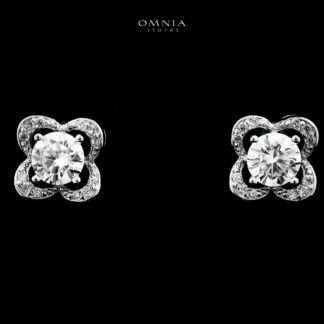 Omnia Bianca Earrings in 925 Silver with High-Quality Moissanite Stones