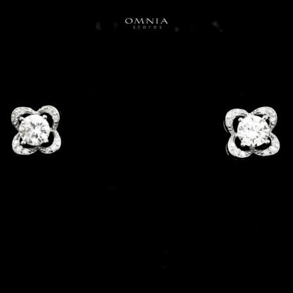 Omnia Bianca Earrings in 925 Silver with High-Quality Moissanite Stones - Image 2