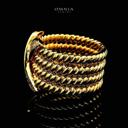 Omnia Baraka 18k Gold Plated Ring With Rhodium Plated In High Quality Zircon Stone - Image 2