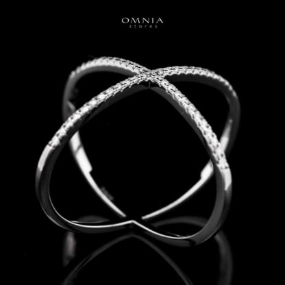 Omnia Virelle White Ring 925 Silver in High Quality White Moissanite Stone - Image 2