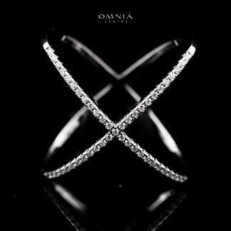 Omnia Virelle White Ring 925 Silver in High Quality White Moissanite Stone