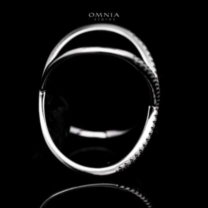 Omnia Virelle White Ring 925 Silver in High Quality White Moissanite Stone - Image 5