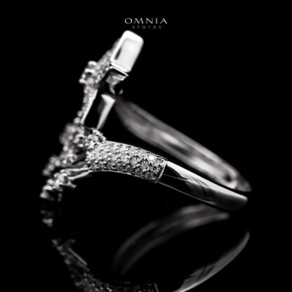 Omnia Calista White Ring 925 Silver in High Quality White Moissanite Stone - Image 3