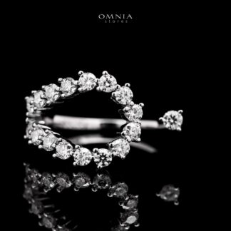 Omnia Solara White Ring 925 Silver in High Quality White Moissanite Stone