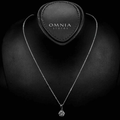 Omnia Labeeba Pendant Necklace 925 Silver in GRA Certified High Quality White Moissanite Stones - Image 2