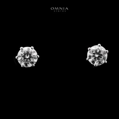 Omnia Eftikar Pendant Necklace and Earrings Set 925 Silver in GRA Certified High Quality White Moissanite Stones - Image 4