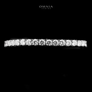 Omnia Mayada Tennis Bracelet 925 Silver in GRA Certifited High Quality White Moissanite Stone 5mm
