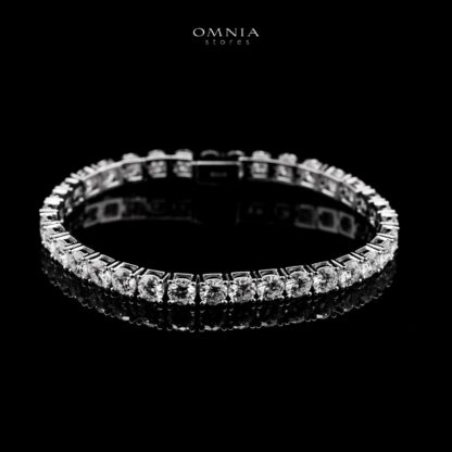 Omnia Mayada Tennis Bracelet 925 Silver in GRA Certifited High Quality White Moissanite Stone 5mm - Image 2