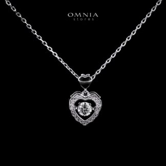 Omnia Jouri Necklace in 925 Silver with High-Quality Moissanite Stone