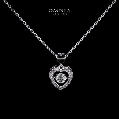 Omnia Jouri Necklace in 925 Silver with High-Quality Moissanite Stone