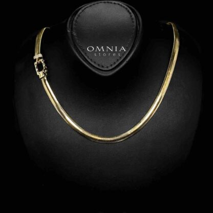 Omnia Karamah Gold Plated Necklace In 925 Silver High Quality Certifited White Lab Grown Stones - Image 2
