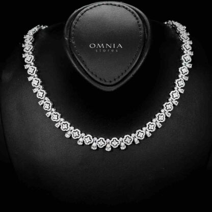 Omnia Miraal Bridal White Full Set in High Quality Zircon Stone Rhodium Plated - Image 2