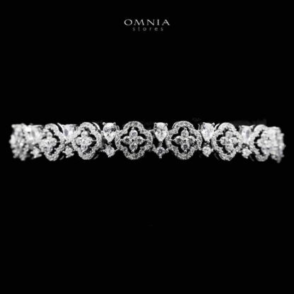 Omnia Miraal Bridal White Full Set in High Quality Zircon Stone Rhodium Plated - Image 4