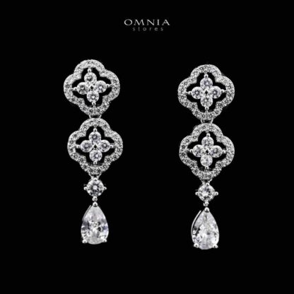 Omnia Miraal Bridal White Full Set in High Quality Zircon Stone Rhodium Plated - Image 3