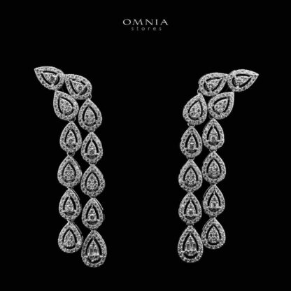 Omnia Kanzah Bridal White Full Set in High Quality Zircon Stone Rhodium Plated - Image 3