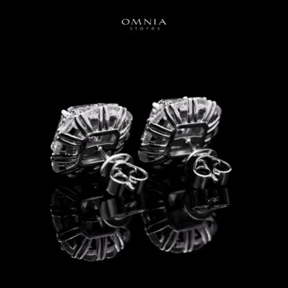 Omnia Ghita White Princess Cut Statement Ring in 925 Silver with High-Quality Simulated Diamonds - Image 2