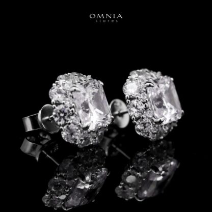 Omnia Ghita White Princess Cut Statement Ring in 925 Silver with High-Quality Simulated Diamonds - Image 3