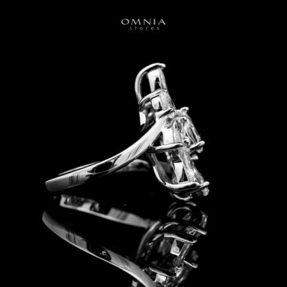 Omnia Caterina Silver Ring in 925 Silver with High-Quality White Simulated Diamonds - Image 3