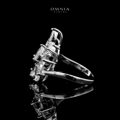 Omnia Caterina Silver Ring in 925 Silver with High-Quality White Simulated Diamonds - Image 2
