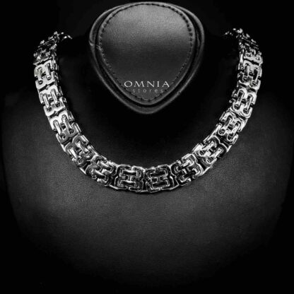 Omnia Arousah Silver Color Necklace,Bracelet & Earrings Set in High-Quality 15mm Stainless Steel - Image 2