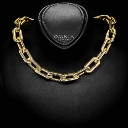 Omnia Diyanah 18k Gold Plated Necklace,Bracelet & Earrings Set in High-Quality 13mm Stainless Steel - Image 2