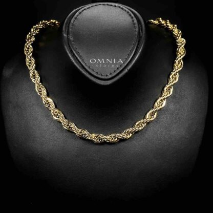 Omnia Faridah 18k Gold Plated Necklace and Bracelet Set in High-Quality 8mm Stainless Steel - Image 2