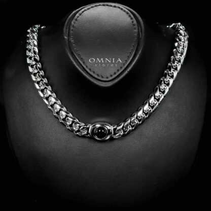 Omnia Hilyah Silver Color Necklace & Bracelet Set in High-Quality 12mm Stainless Steel - Image 2