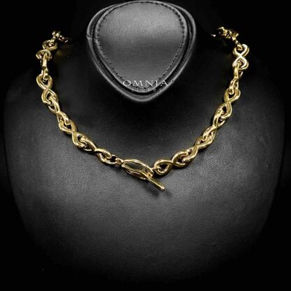 Omnia Kawsar 18k Gold Plated Necklace,Bracelet and Earrings Set in High-Quality Stainless Steel - Image 2