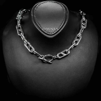 Omnia Nimrah Silver Color Necklace,Bracelet and Earrings Set in High-Quality 10.3mm Stainless Steel - Image 2