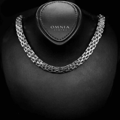 Omnia Islah Silver Color Necklace,Bracelet and Earrings Set in High-Quality 11mm Stainless Steel - Image 2