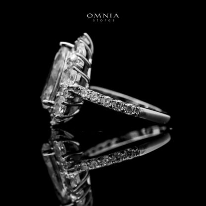 Omnia Taleeda Silver Ring in 925 Silver with High Quality White Simulated Diamonds Stones - Image 2