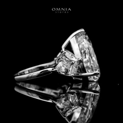 Omnia Rawiah Silver Ring in 925 Silver with High Quality White Simulated Diamonds Stones - Image 3