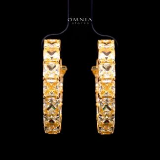 Omnia Selita Earrings 92.5 Silver In High Quality Simulated diamonds