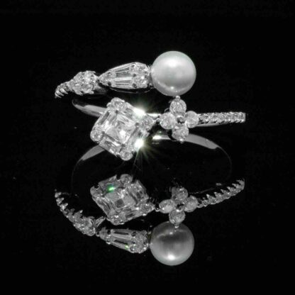 Omnia Zuhayra Bridal Full Set in 925 Silver with High-Quality White Zircon Stones - Image 5