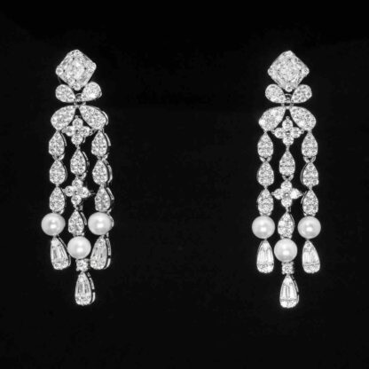 Omnia Zuhayra Bridal Full Set in 925 Silver with High-Quality White Zircon Stones - Image 4
