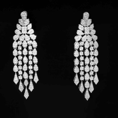 Omnia Ahlina White Bridal Full Set in High Quality Zircon Stone Rhodium Plated - Image 4