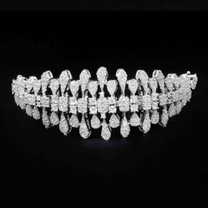 Omnia Ahlina White Bridal Full Set in High Quality Zircon Stone Rhodium Plated - Image 3