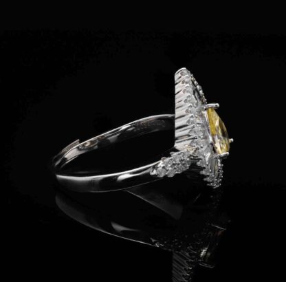 Omnia Sophia Yellow Teardrop Bridal Full Set in 925 Silver with High Quality Simulated Diamonds - Image 5