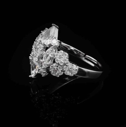 Omnia Syla White Bridal Full Set in 925 Silver with High Quality Simulated Diamonds - Image 5