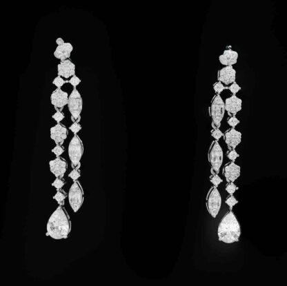 Omnia Syla White Bridal Full Set in 925 Silver with High Quality Simulated Diamonds - Image 4