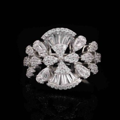 Omnia Rimal White Bridal Full Set in 925 Silver with High Quality Simulated Diamonds - Image 3