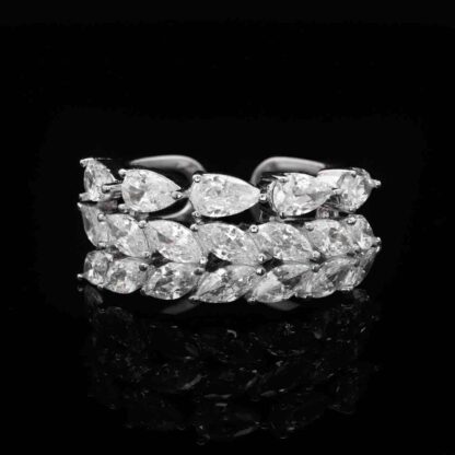Omnia Sheena White Bridal Full Set in 925 Silver with High Quality Simulated Diamonds - Image 6