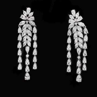 Omnia Sheena White Bridal Full Set in 925 Silver with High Quality Simulated Diamonds - Image 4