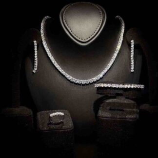 Omnia Gia White Bridal Full Set in 925 Silver