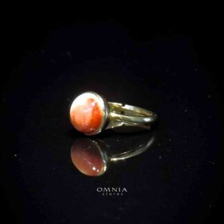 Omnia Natural Pure and Elegant Ring in Natural Stone Rhodium Plated