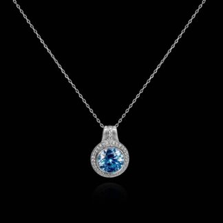 Omnia Alreem Necklace in 92.5 Silver In High Quality CZ Zircon Stone
